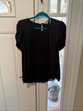 Black 100% polyester blouse